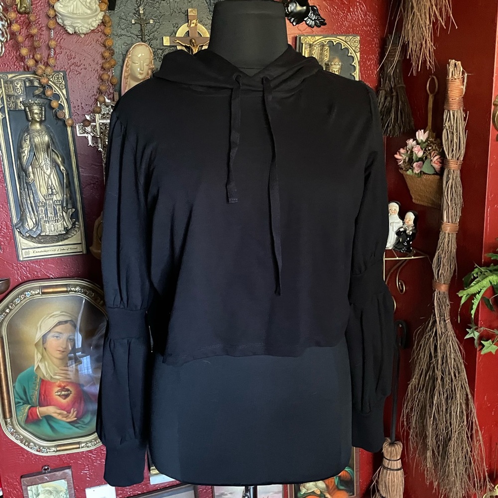 Eloquii cropped hoodie tee